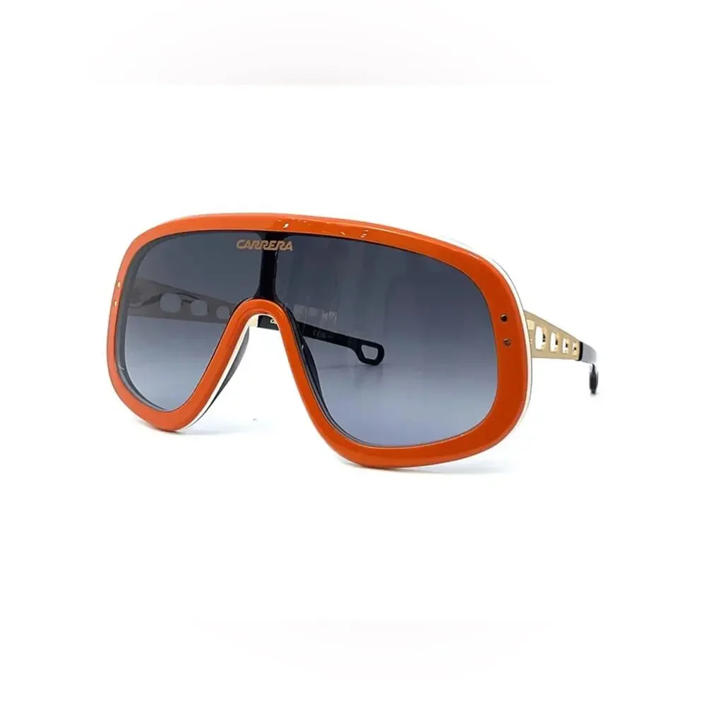 New Carrera Flaglab 17 C3E9O Oversized Shield Sunglasses in Orange, Authentic